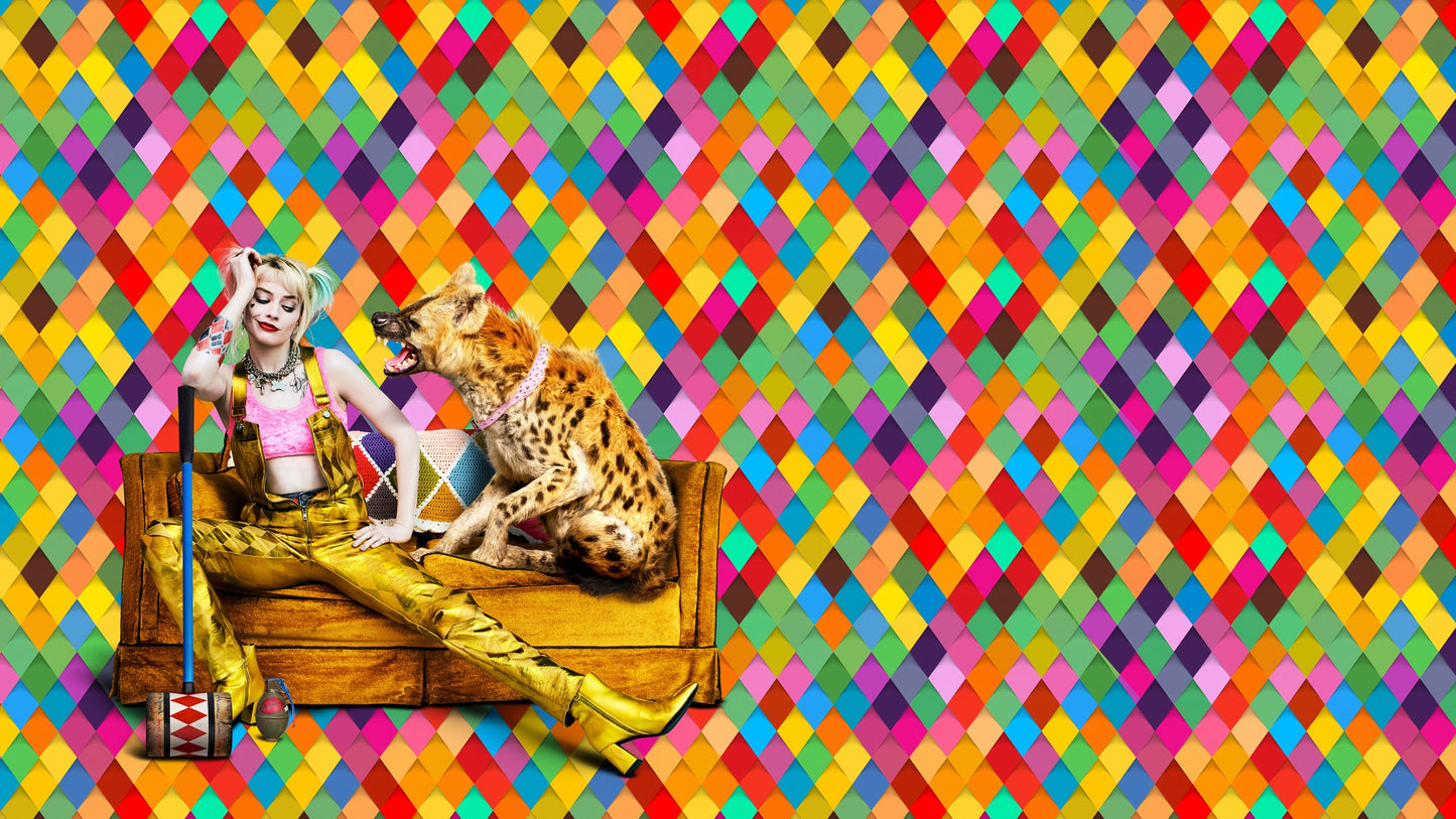 X820 - XXXL LEINWANDBILDER INKLUSIVE HOLZRAHMEN - Harley Quinn Margot Robbie Joker Suicide Squad Film