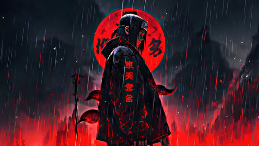 XXL Leinwandbilder Asia Warrior Rot Manga