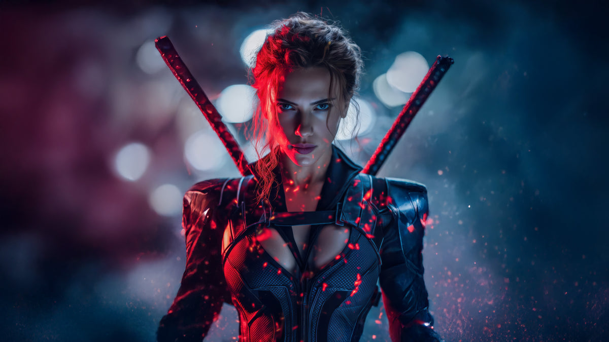 XXL Leinwandbilder Black Widow Katana