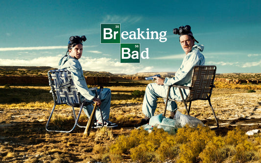 XXL Leinwandbilder Breaking Bad Walter White Jesse Pinkman mit Logo Schriftzug