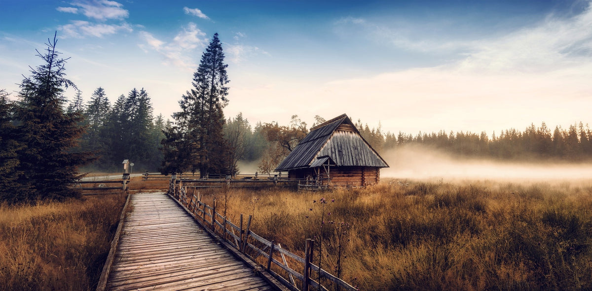 XXL Leinwandbilder Cabin in the woods