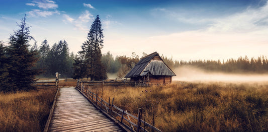 XXL Leinwandbilder Cabin in the woods