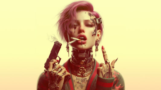 XXL Leinwandbilder Cyberpunk Queen