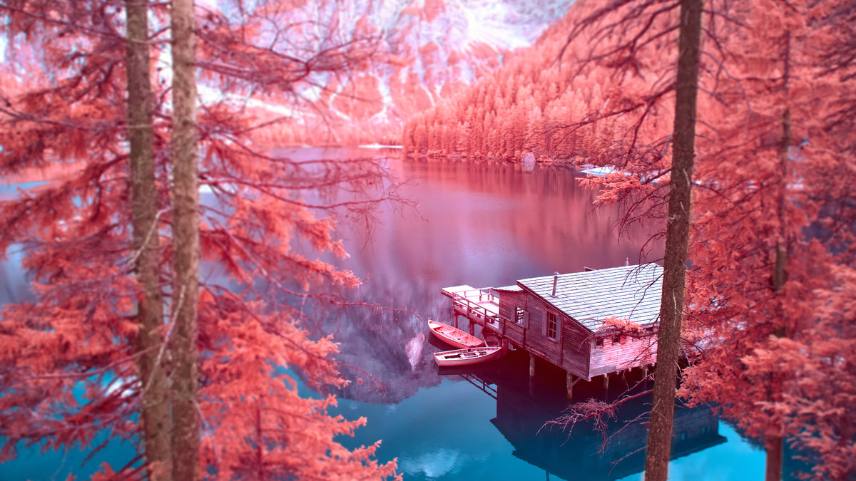 XXL Leinwandbilder Haus am See
