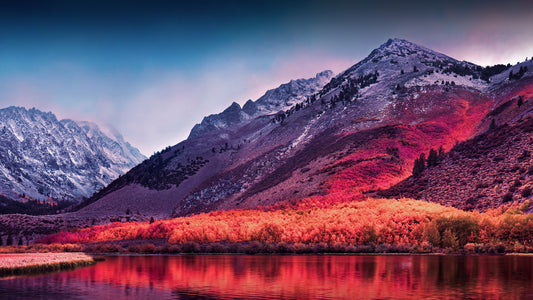 XXL Leinwandbilder High Sierra Violett Berge See