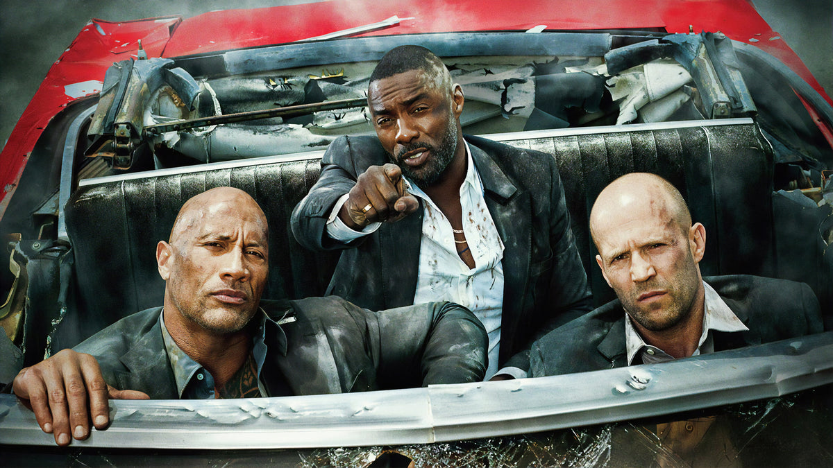 XXL Leinwandbilder  Hobbs And Shaw Dwayne The Rock Johnson Jason Statham Idris Elba