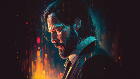 XXL Leinwandbilder John Wick Gerechtigkeit Feuerregen