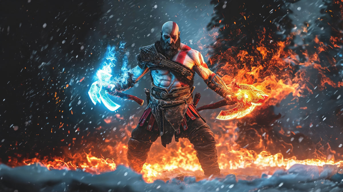 XXL Leinwandbilder Kratos  God of War