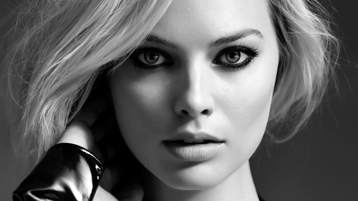 XXL Leinwandbilder Margot Robbie Monochrome
