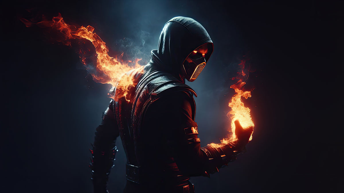 XXL Leinwandbilder Mortal Kombat Scorpion