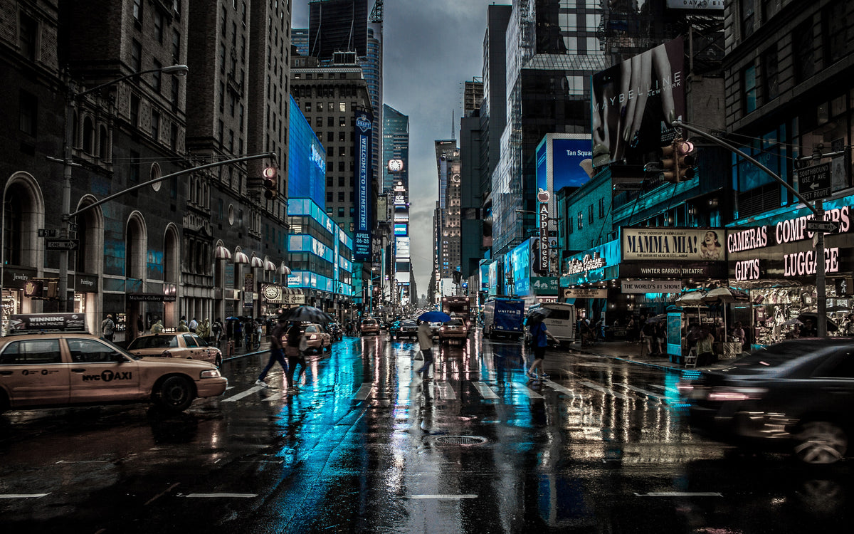 XXL Leinwandbilder New York City Blaue Nacht