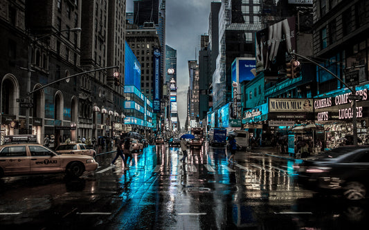 XXL Leinwandbilder New York City Blaue Nacht