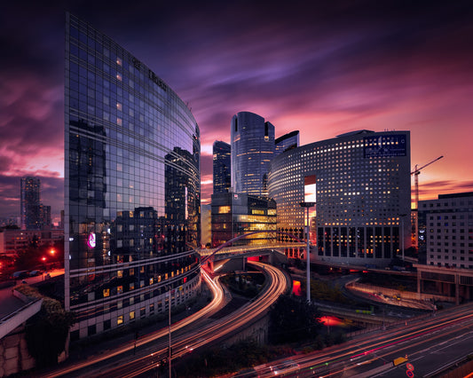 XXL Leinwandbilder Paris Wolkenkratzer Banks