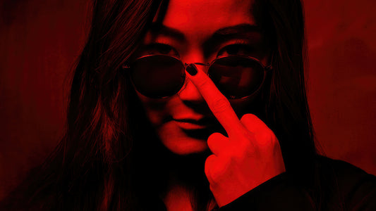 XXL Leinwandbilder The Boys Frau Sonnenbrille Rot