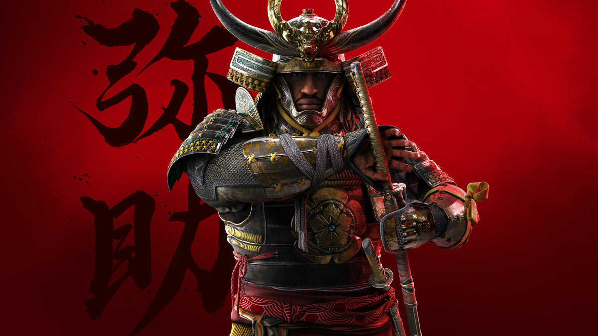 XXL Leinwandbilder Yasuke Assassins Creed Shadows Samurai Schwert