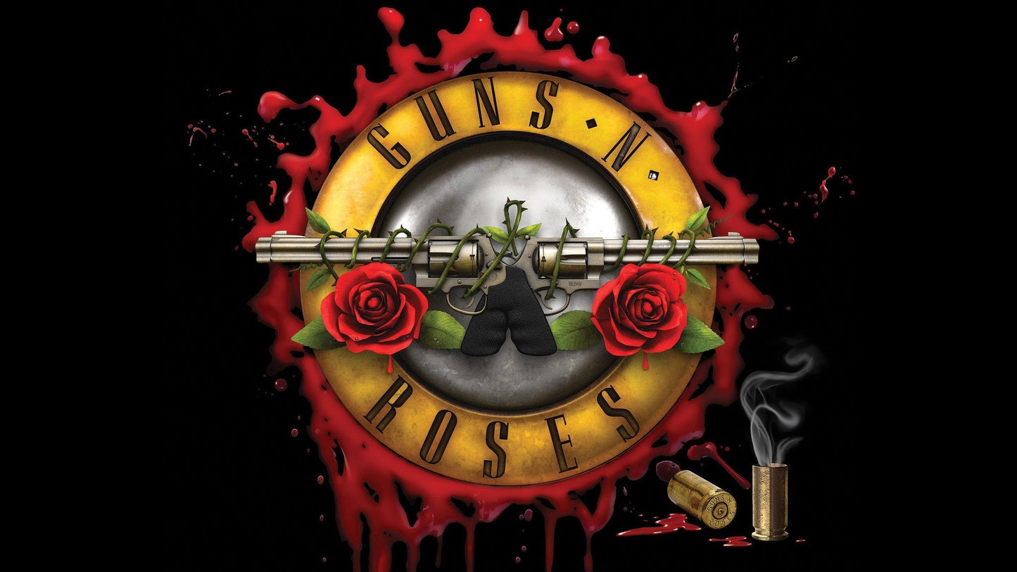 x553 XXL Leinwandbilder Guns N Roses Slash Apetite for destruction Rock Kult 80er 90er Waffen Rosen Logo- MEGA XXXL 160X90 CM Leinwandbilder inkl. Holzrahmen