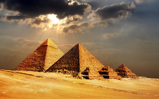 x576  XXL Leinwandbilder Pyramiden Monument Weltwunder Wolken Horizont Ägypten - MEGA XXXL 160X90 CM Leinwandbilder inkl. Holzrahmen