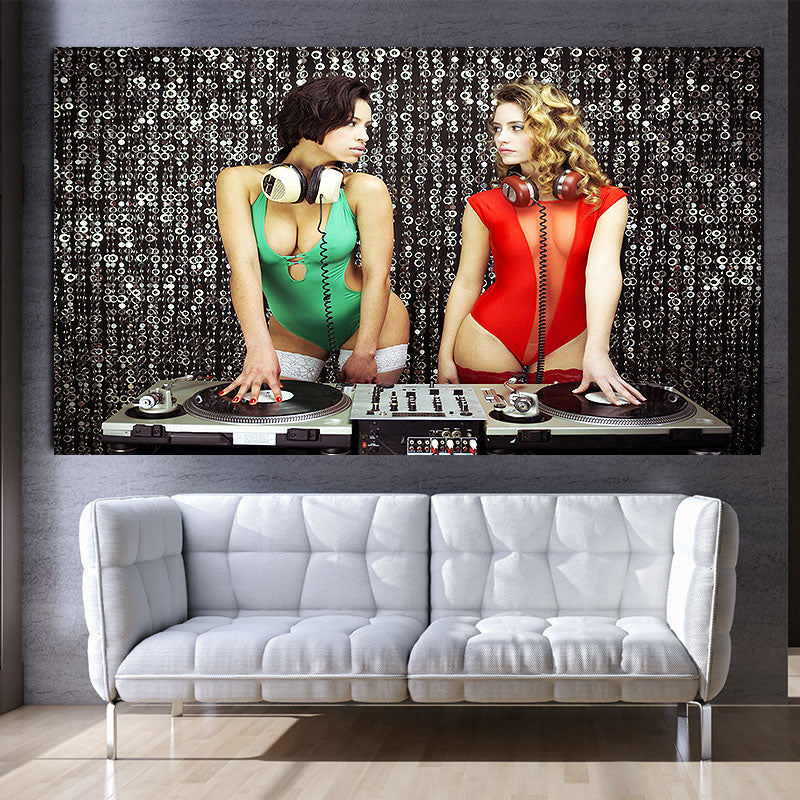 MEGA XXXL 160X90 CM Leinwandbilder inkl. Holzrahmen L244 DJ FRAUEN