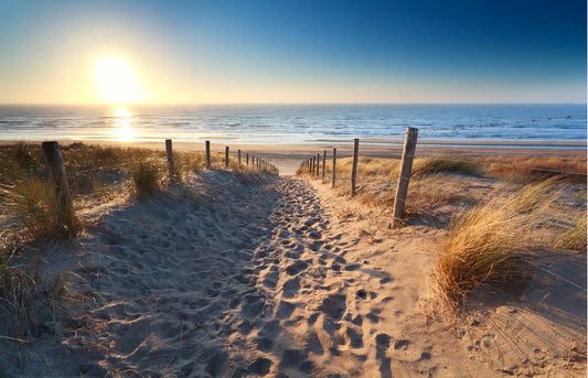 L302 - MEGA XXXL 160X90 CM Leinwandbilder inkl. Holzrahmen - SYLT MORGEN HIMMLISCHER BLICK NATUR