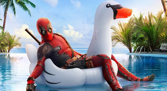 X110 -  - MEGA XXXL 160X90 CM Leinwandbilder inkl. Holzrahmen Deadpool Filme Lustig Hollywood Wasser