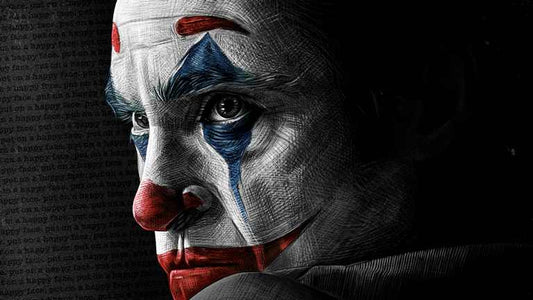 X349 - MEGA XXXL 160X90 CM Leinwandbilder inkl. Holzrahmen - Joker Gesicht Filme Superhelden Hollywood