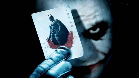 X391 - MEGA XXXL 160X90 CM Leinwandbilder inkl. Holzrahmen - Batman Joker Pokerkarte