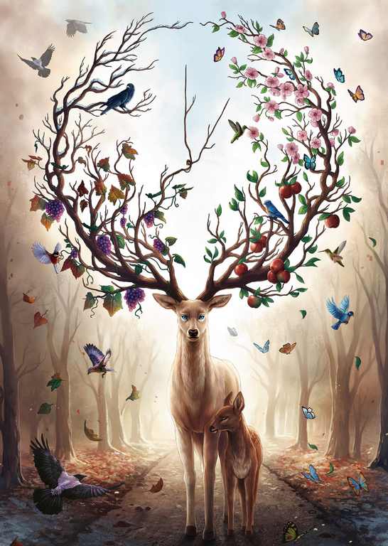 MEGA XXXL 160X90 CM Leinwandbilder inkl. Holzrahmen X434 Hirsch Geweih