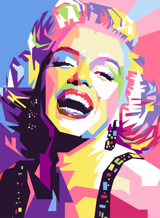 MEGA XXXL 160X90 CM Leinwandbilder inkl. Holzrahmen MARILYN MONROE ABSTRAKT