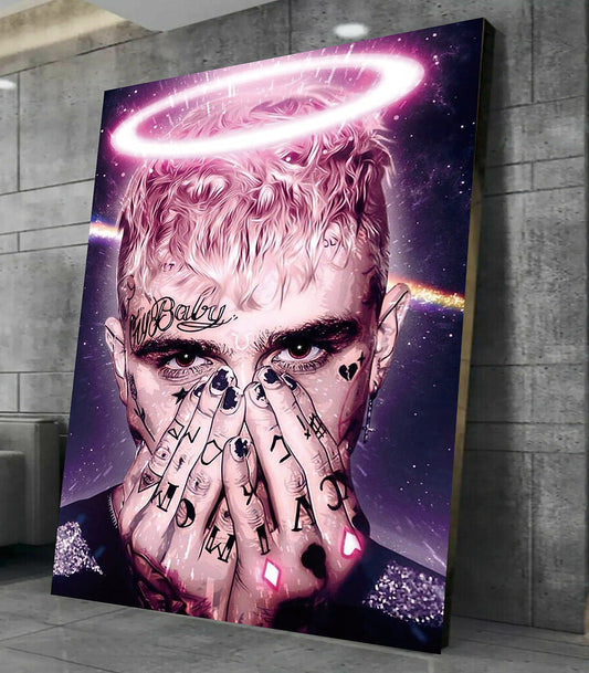 MEGA XXXL 160X90 CM Leinwandbilder inkl. Holzrahmen X443 Lil Peep Artwork