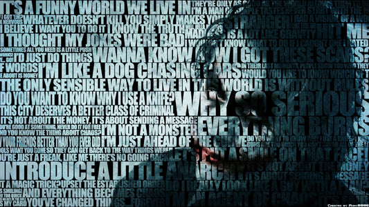 MEGA XXXL 160X90 CM Leinwandbilder inkl. Holzrahmen XXL Leinwandbilder - Batman Joker Buchstaben