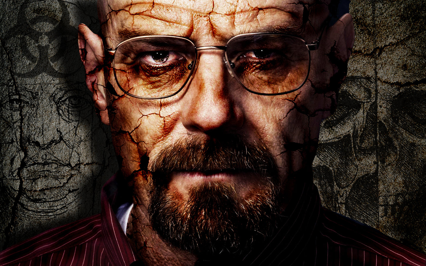 MEGA XXXL 160X90 CM Leinwandbilder inkl. Holzrahmen Breaking Bad Walther White Braun Filme Serien Hollywood