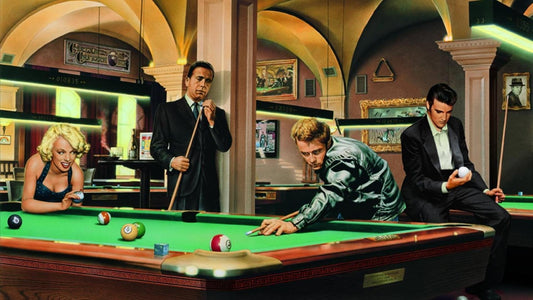 MEGA XXXL 160X90 CM Leinwandbilder inkl. Holzrahmen Marilyn Monroe Elvis James Dean Humphrey Bogart Film Legenden Retro Billard Pool Snooker
