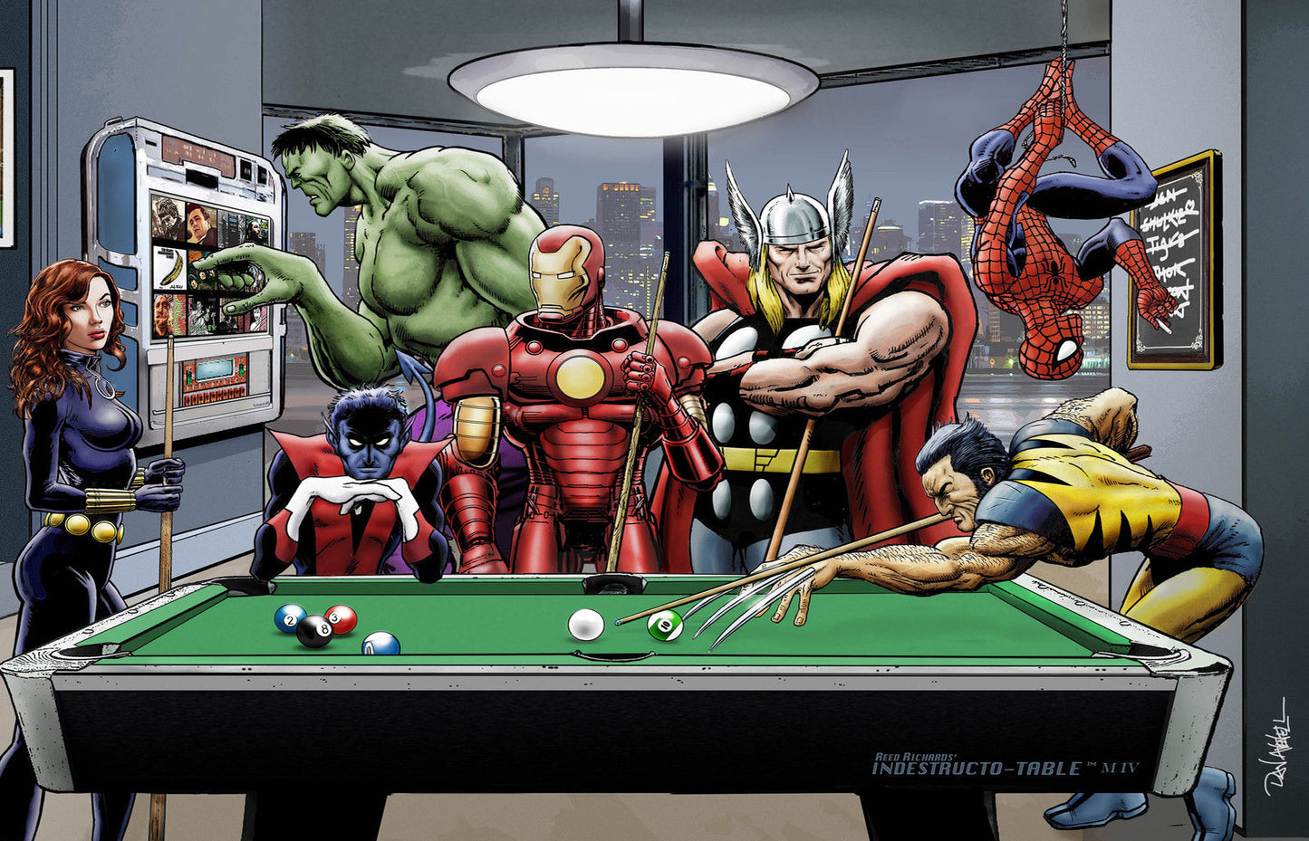 MEGA XXXL 160X90 CM Leinwandbilder inkl. Holzrahmen - Hulk Flash Thor Wolverine X Men Spider Man Comic